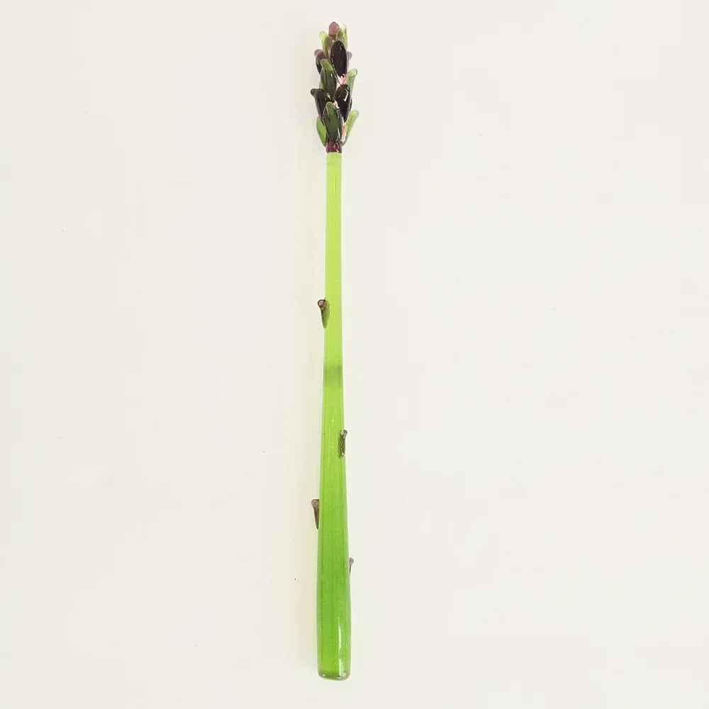 VTG Crate & Barrel Bloody Mary Glass Swizzle Sticks Vegetables Hand Crafted Bar